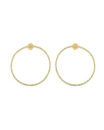 Thumbnail for VOJ Gold Toned Circular Studs Earrings - Distacart