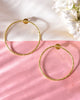 VOJ Gold Toned Circular Studs Earrings - Distacart