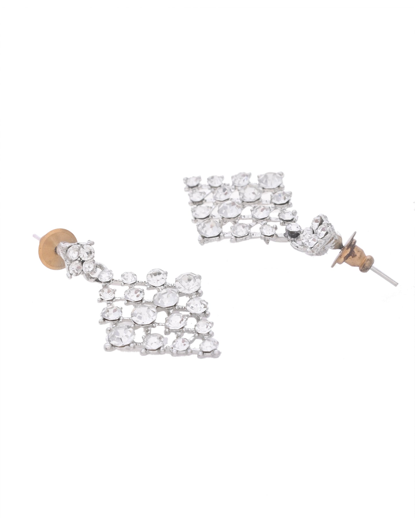 VOJ Silver-Plated AD-Studded Handcrafted Jewellery Set - Distacart