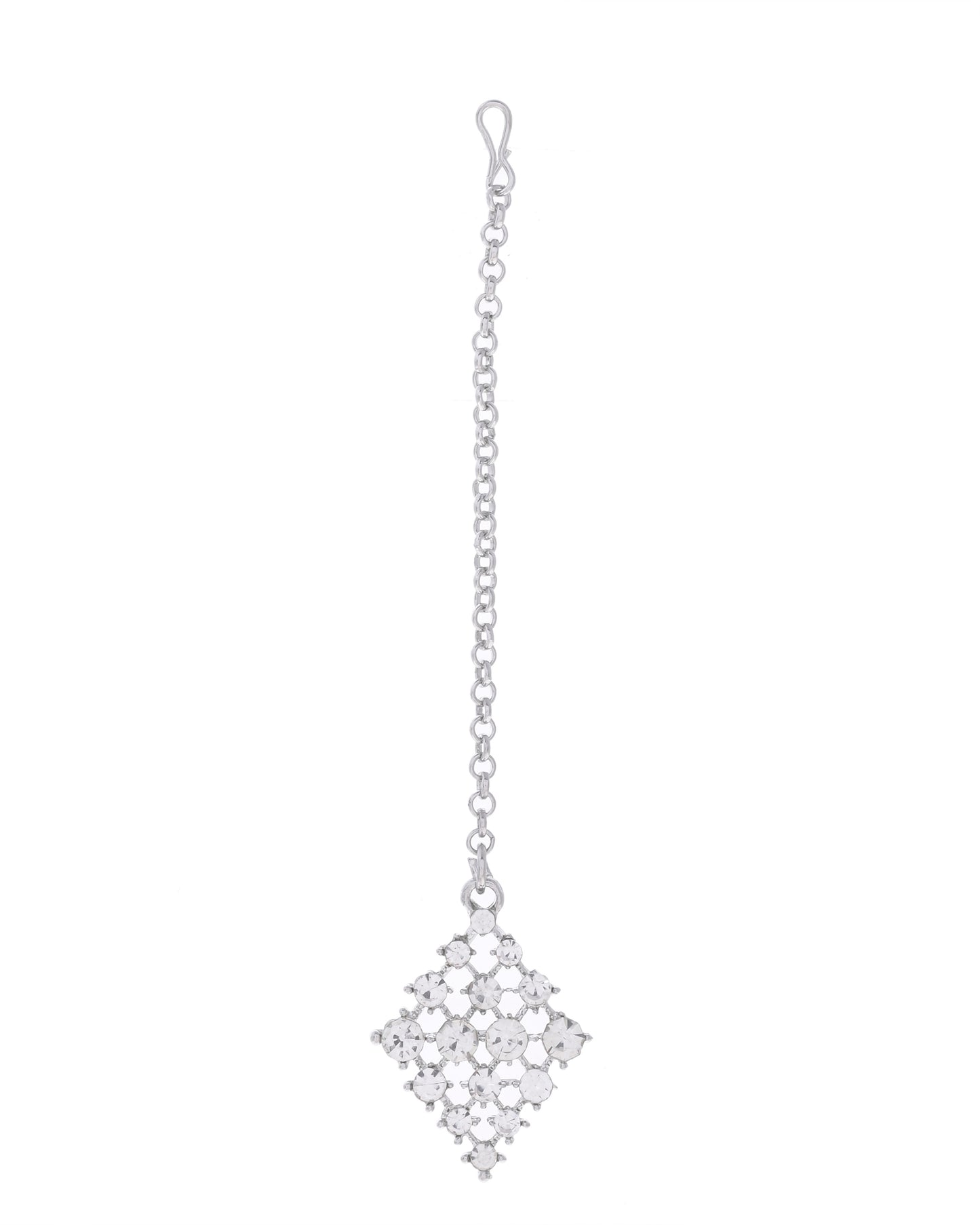 VOJ Silver-Plated AD-Studded Handcrafted Jewellery Set - Distacart