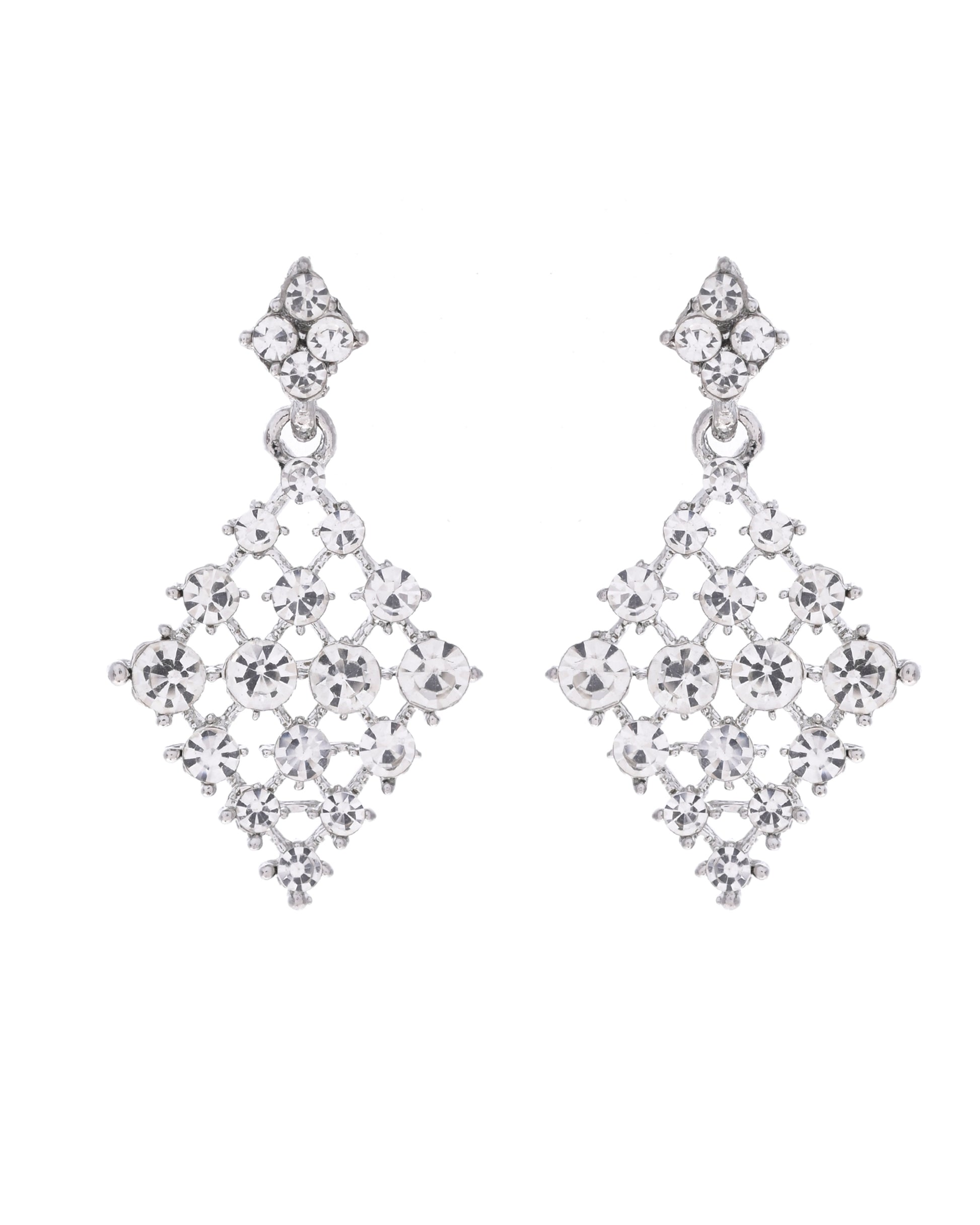 VOJ Silver-Plated AD-Studded Handcrafted Jewellery Set - Distacart