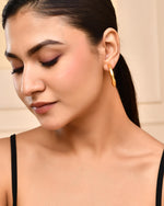 Thumbnail for VOJ Gold-Polished Classic Half Hoop Earrings - Distacart