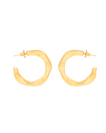 Thumbnail for VOJ Gold-Polished Classic Half Hoop Earrings - Distacart