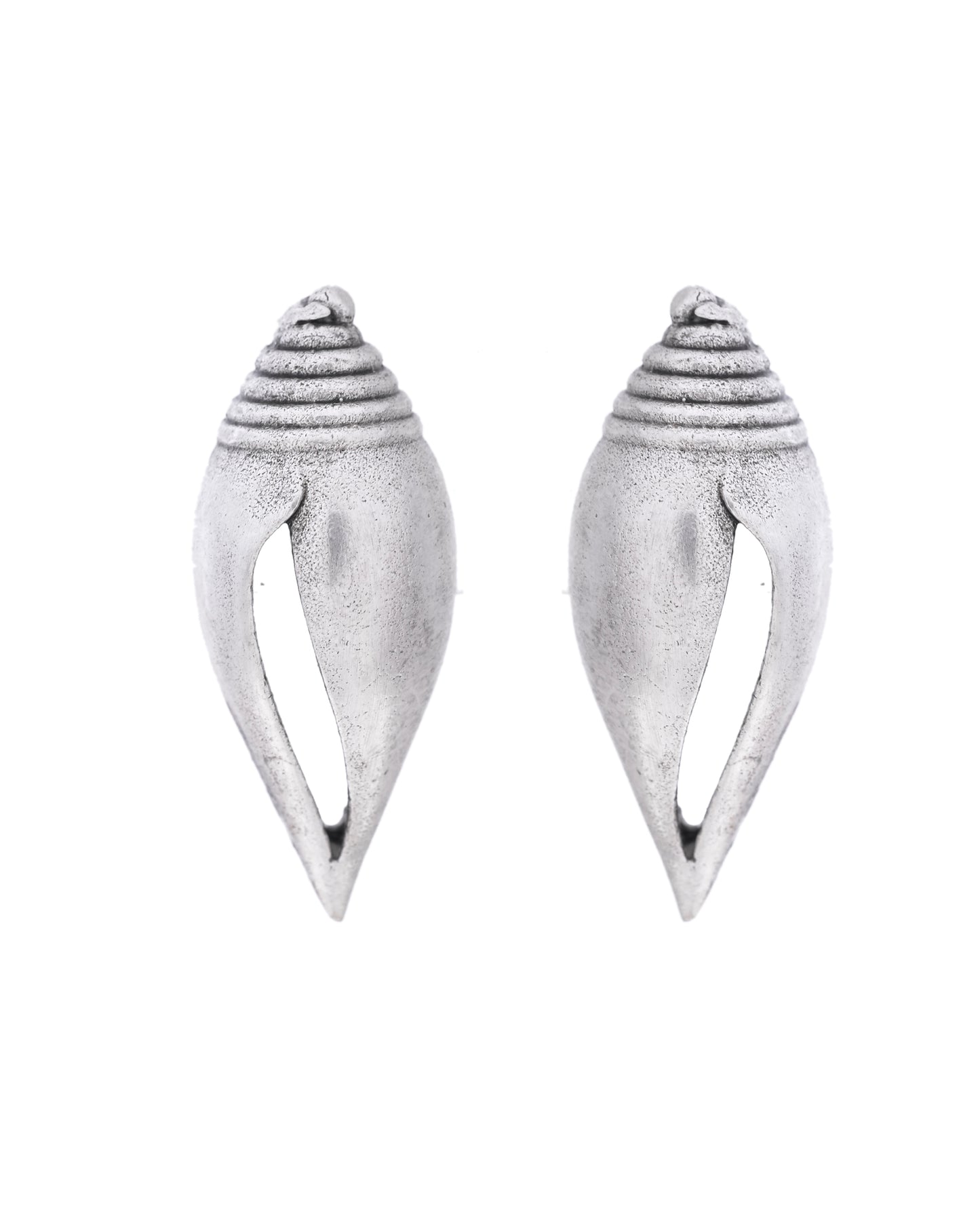 VOJ Silver Plted Classic Shankh Shape Earrings - Distacart