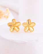Thumbnail for VOJ Gold-Polished Flower Shape Anti Tarnish Studs Earrings