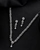 VOJ Silver Plated AD Studded Classic Jewellery Set - Distacart