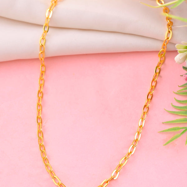 VOJ Women Gold-Polished Linked Chain - Distacart