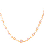 Thumbnail for VOJ Women Gold-Polished Heart Shaped Stone Studded Chain