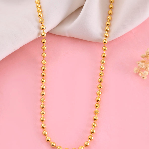 VOJ Gold-Polished Dotted Chain For Women - Distacart
