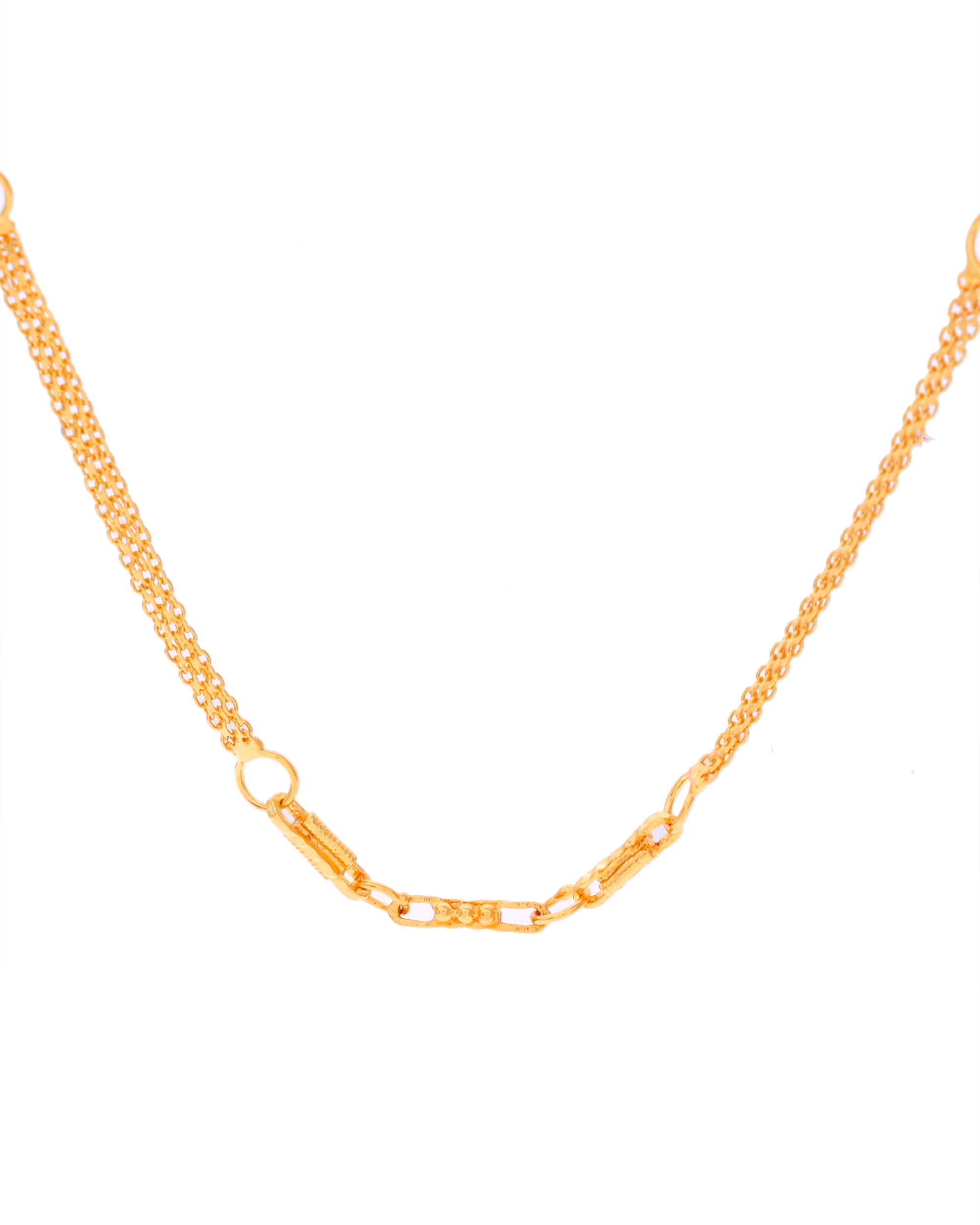 VOJ Gold-Polished Stainless Steel Designer Women Chain