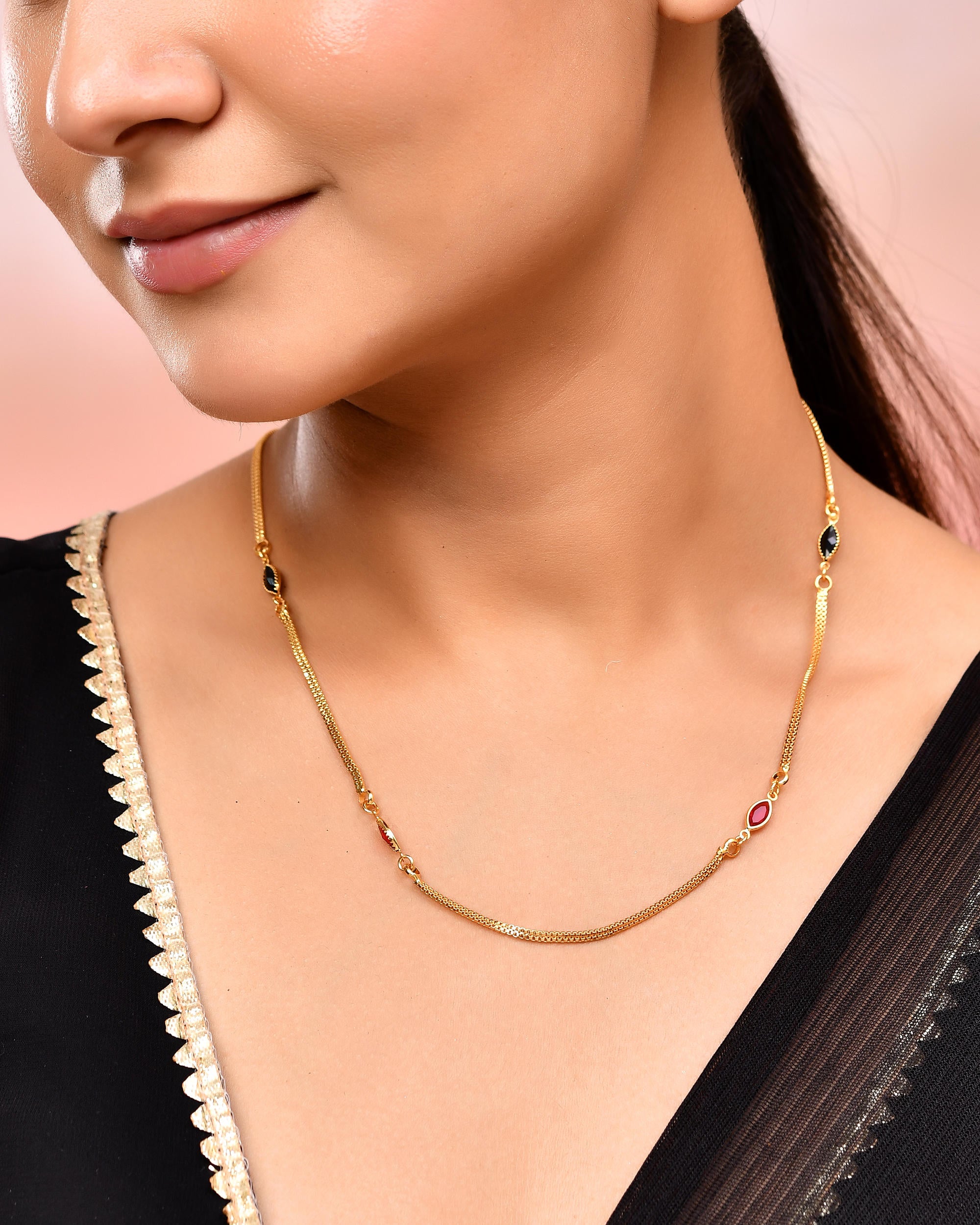 VOJ Gold-Polished Stainless Steel Designer Chain For Women - Distacart