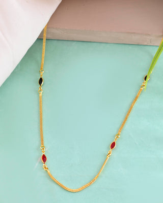 VOJ Gold-Polished Stainless Steel Designer Chain For Women