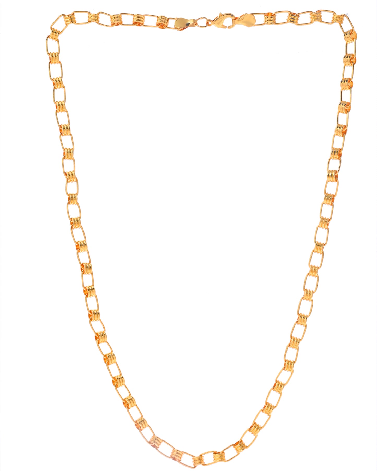 VOJ Gold-Polished Linked Chain For Men - Distacart
