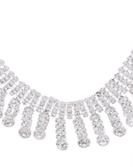 Thumbnail for VOJ Silver Plated CZ Stone Studded Necklace Set - Distacart