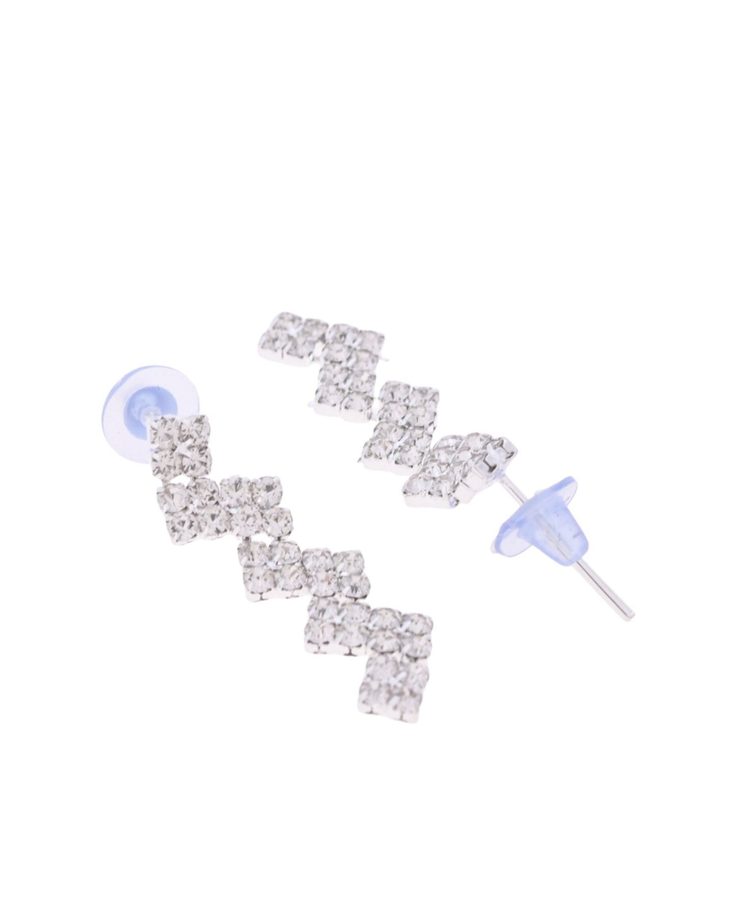 VOJ Silver Plated Stones Studded minimal Designed Jewellery Set - Distacart