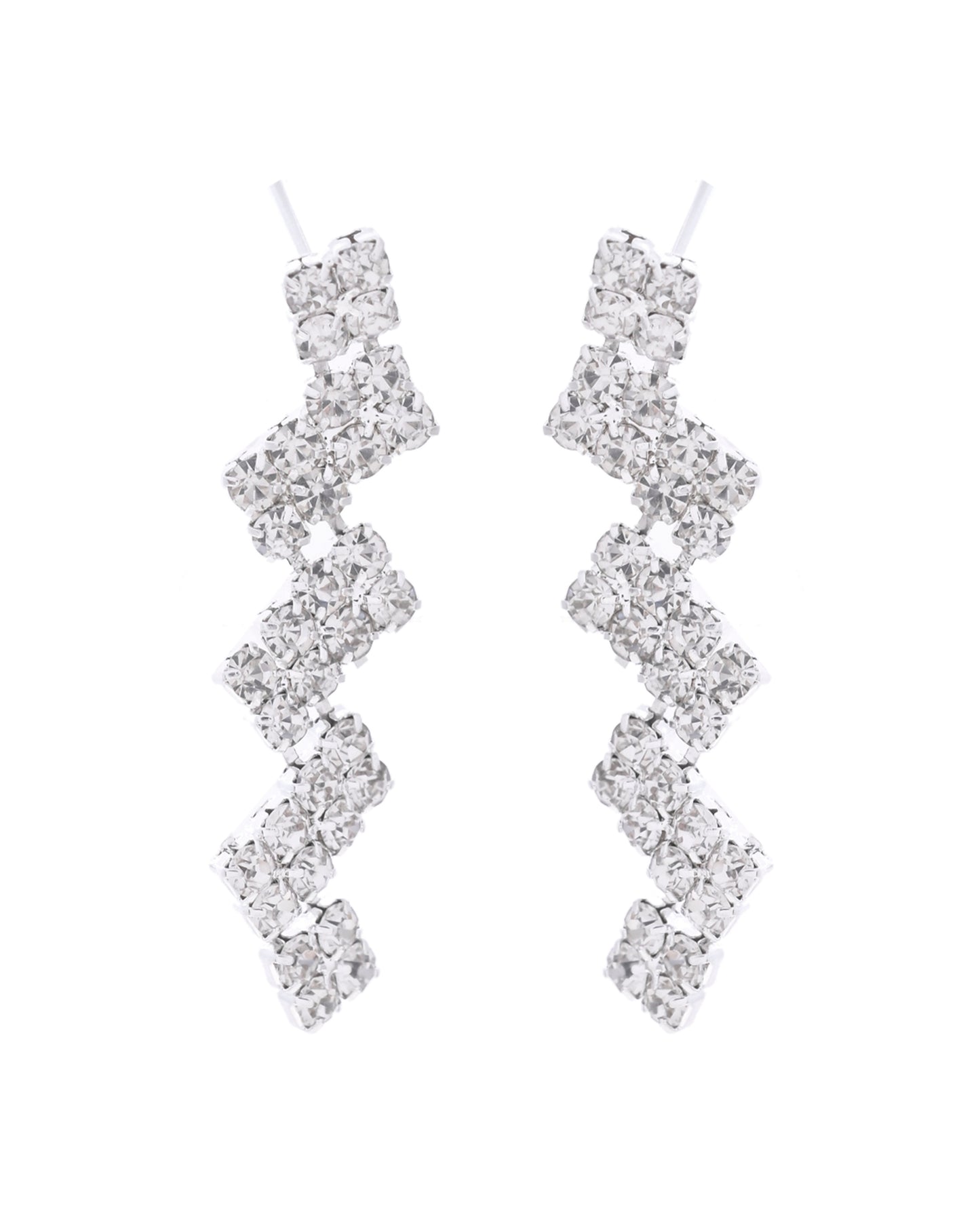 VOJ Silver Plated Stones Studded minimal Designed Jewellery Set - Distacart