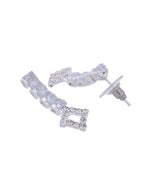 Thumbnail for VOJ Silver-Plated Stones Studded Geomatrical Jewellery Set - Distacart