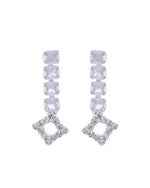 Thumbnail for VOJ Silver-Plated Stones Studded Geomatrical Jewellery Set - Distacart