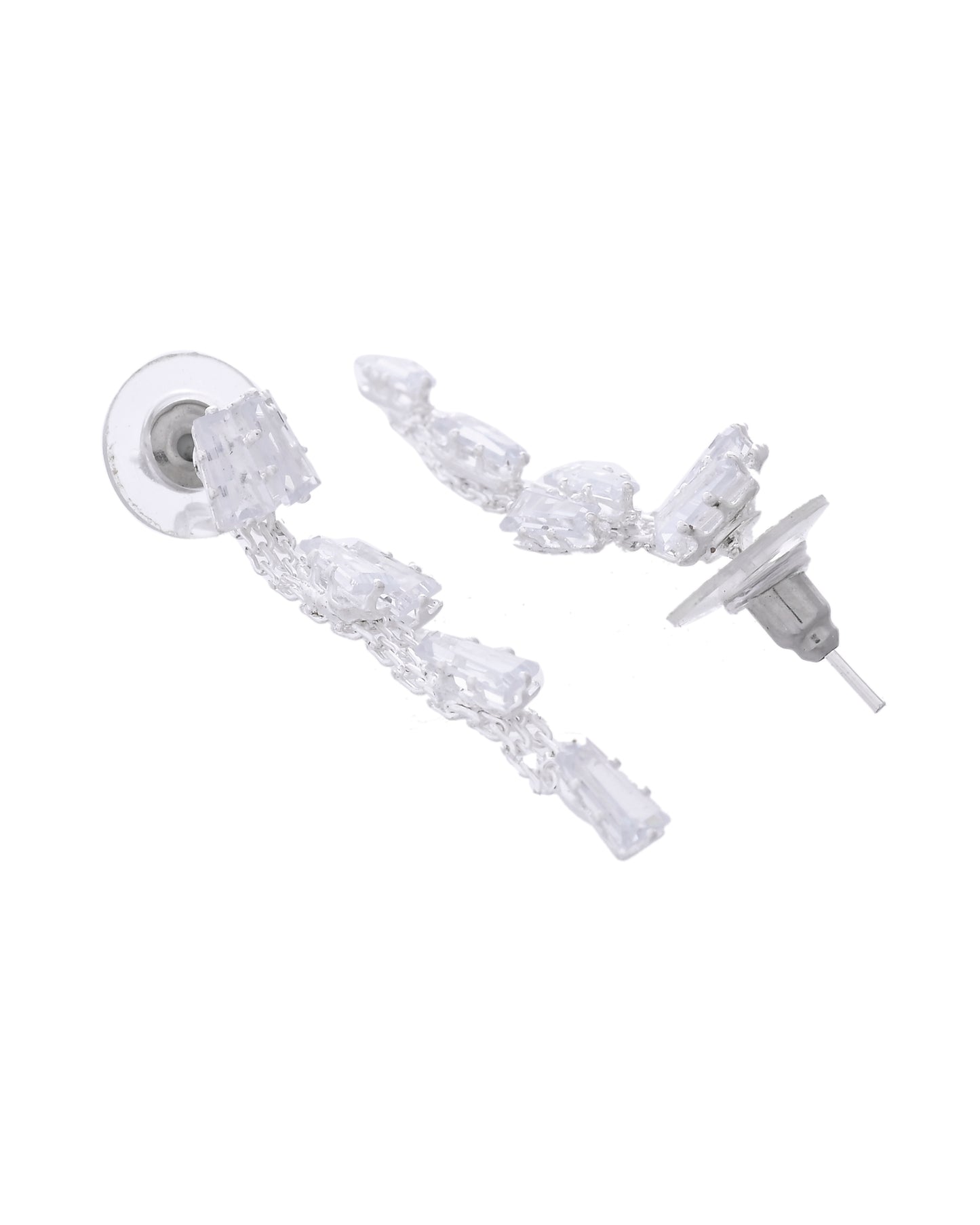 VOJ Silver Plated Artifical Stone Studded Necklace Set - Distacart