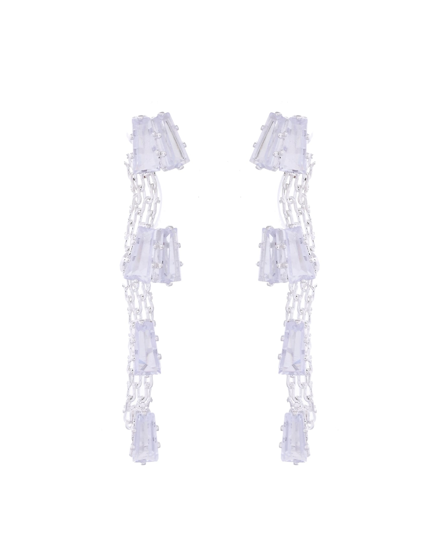VOJ Silver Plated Artifical Stone Studded Necklace Set - Distacart
