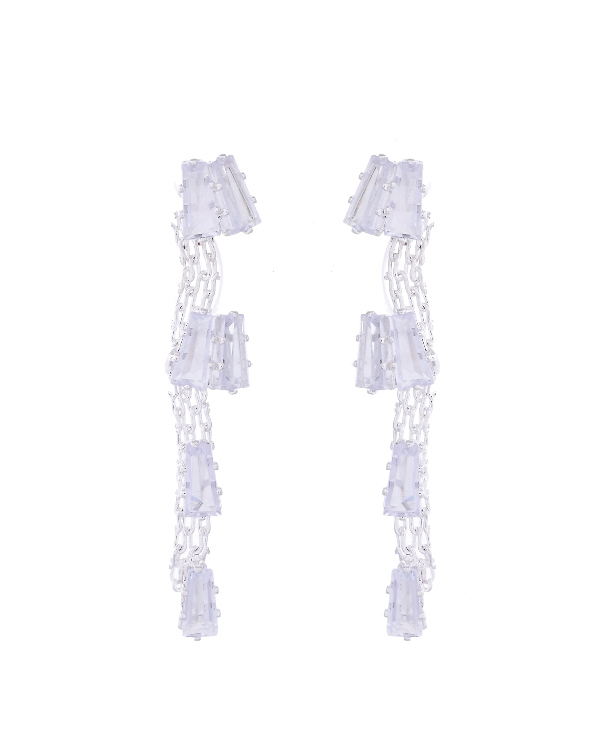 VOJ Silver Plated Artifical Stone Studded Necklace Set - Distacart