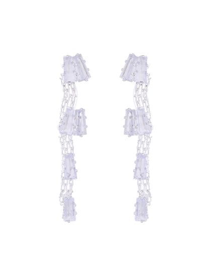 VOJ Silver Plated Artifical Stone Studded Necklace Set - Distacart