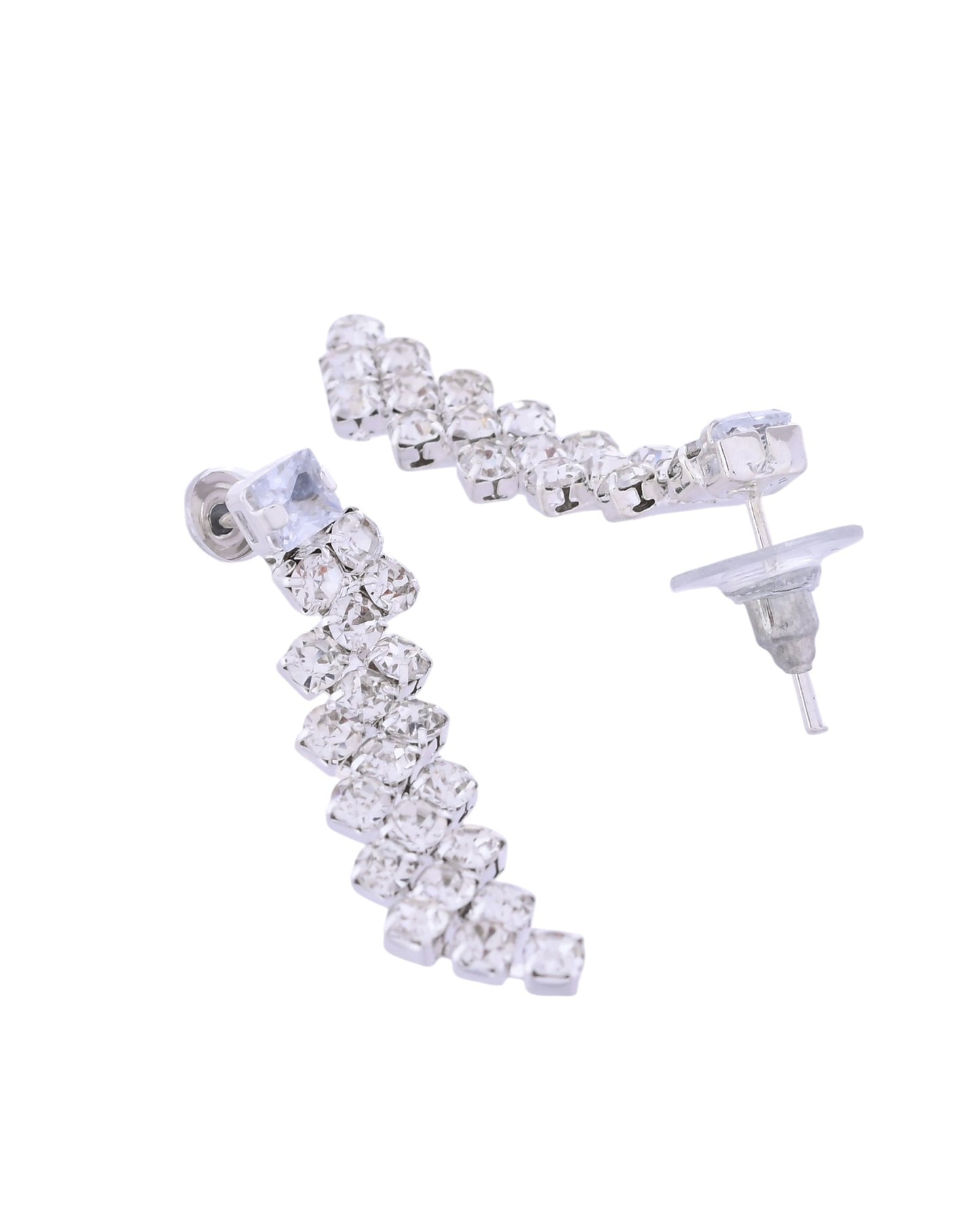 VOJ Silver Plated CZ And Artifical Stones Studded Necklace Set - Distacart