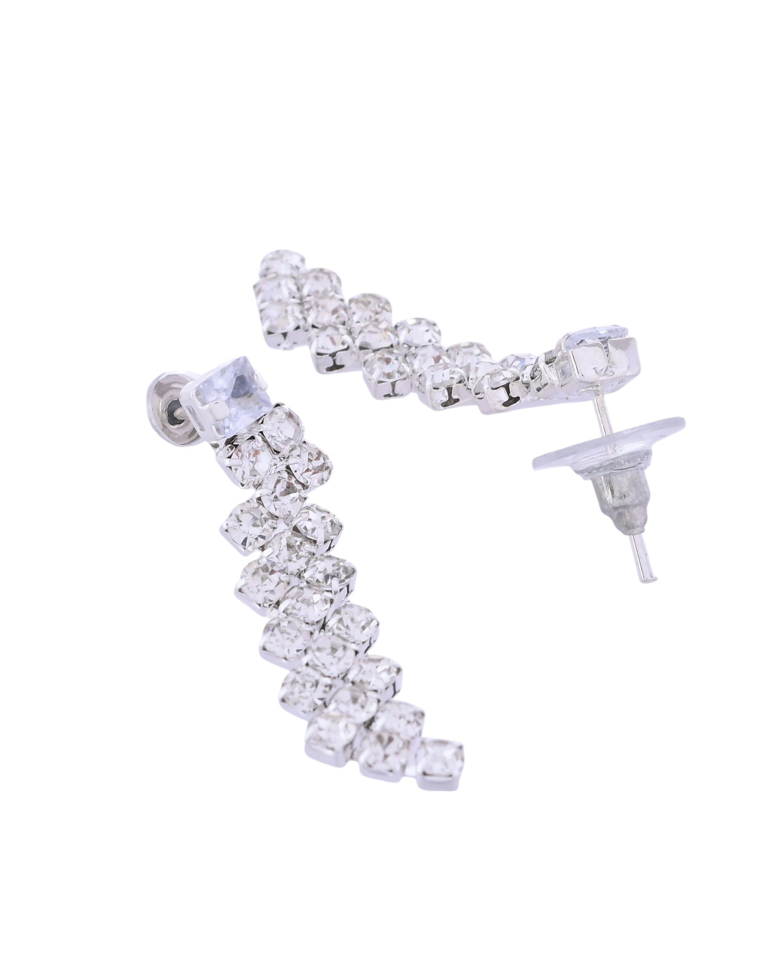 VOJ Silver Plated CZ And Artifical Stones Studded Necklace Set - Distacart