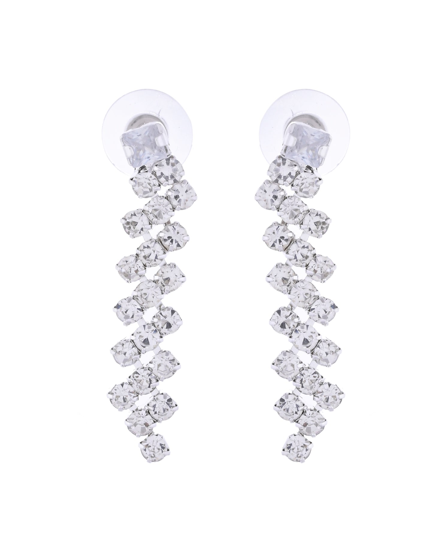 VOJ Silver Plated CZ And Artifical Stones Studded Necklace Set - Distacart
