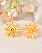 Thumbnail for VOJ Gold Polished Anti Tarnish Elegent Floral Shaped Stud Earrings