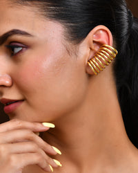 Thumbnail for VOJ Gold Polished Circular Openable Ear Cuff