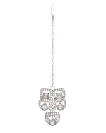 Thumbnail for VOJ Silver - Plated American Diamond Studded Jewellery Set