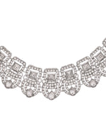 Thumbnail for VOJ Silver - Plated American Diamond Studded Jewellery Set