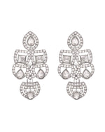 Thumbnail for VOJ Silver - Plated American Diamond Studded Jewellery Set
