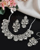 VOJ Silver - Plated American Diamond Studded Jewellery Set - Distacart