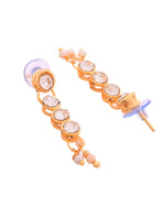 Thumbnail for VOJ Gold Polished Artifical Beads And Stone Studded Necklace And Earrings Set