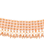 Thumbnail for VOJ Gold Polished Artifical Beads And Stone Studded Necklace And Earrings Set