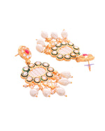 Thumbnail for VOJ Gold Toned Artificial Beads Studded Long Necklace And Earrings Set