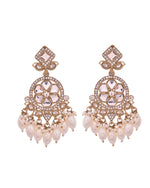Thumbnail for VOJ Copper-Toned Artifical Stone Studded Circular Long Necklace And Earrings Set