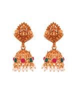 Thumbnail for VOJ Gold Polished Beaded Temple Jewellery Set