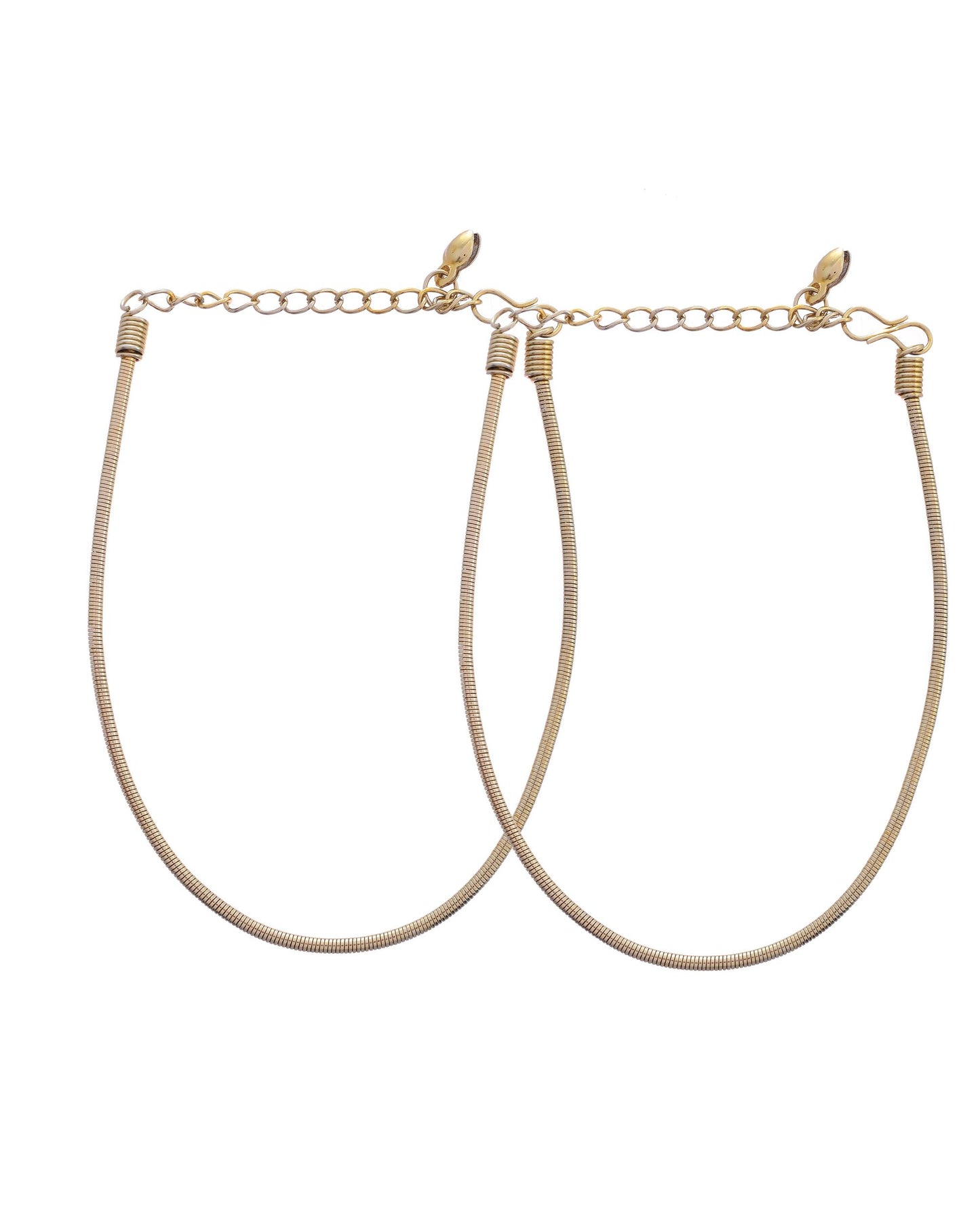VOJ Set of 2 Copper Plated Snake Chain Anklet - Distacart