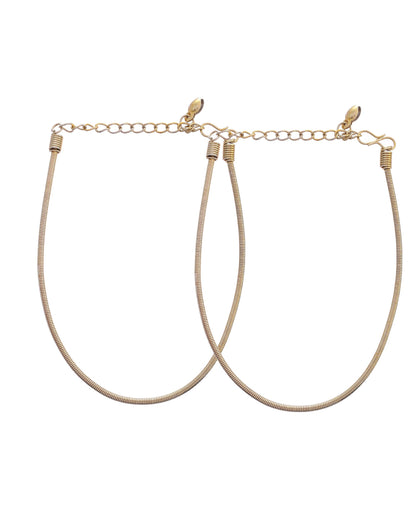 VOJ Set of 2 Copper Plated Snake Chain Anklet - Distacart