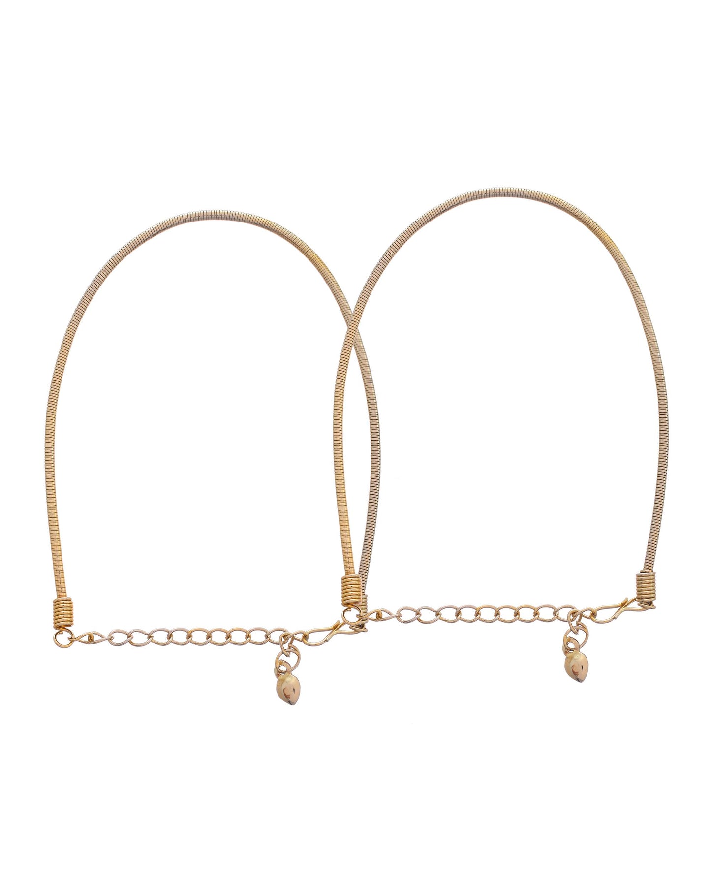 VOJ Set of 2 Copper Plated Snake Chain Anklet - Distacart