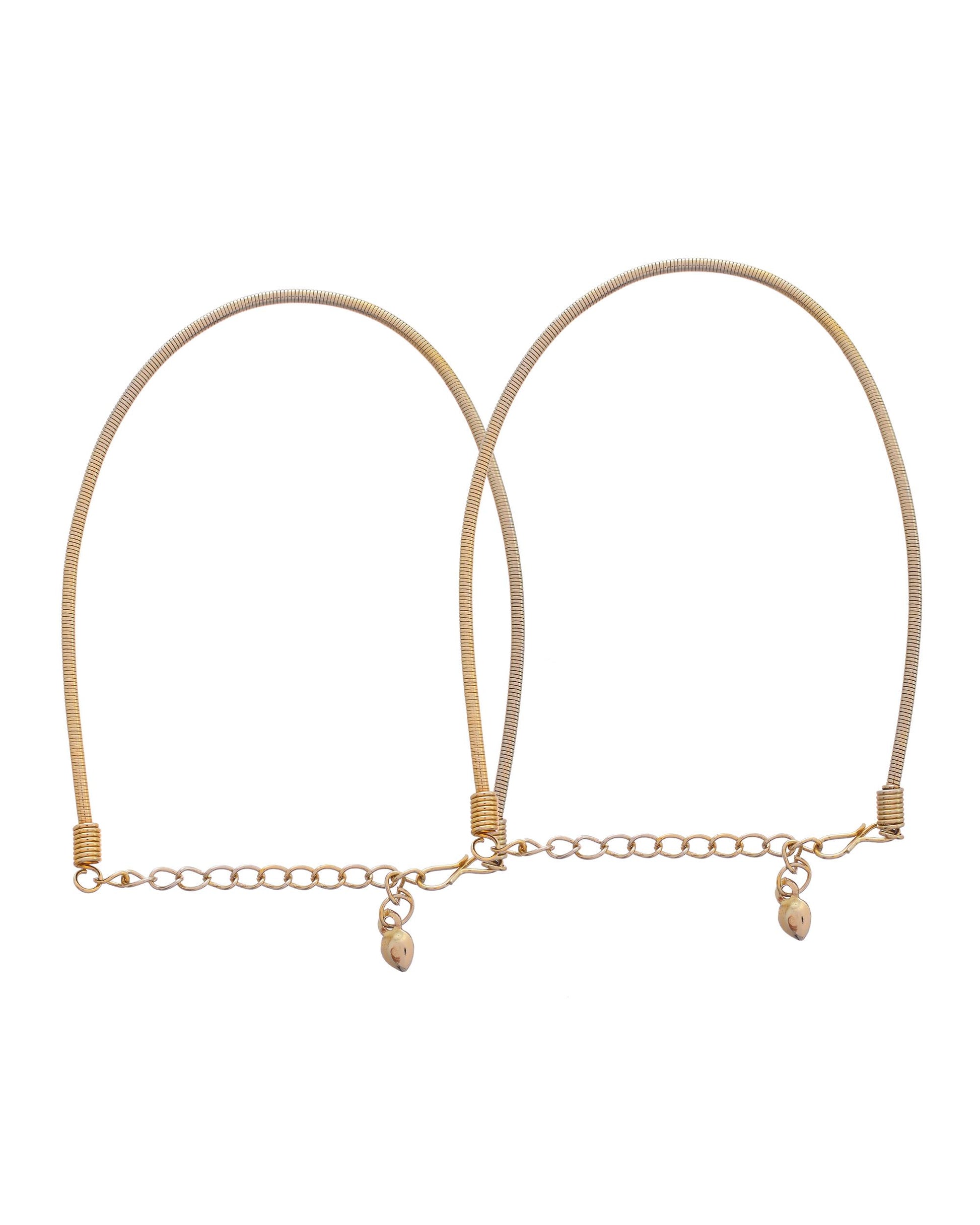 VOJ Set of 2 Copper Plated Snake Chain Anklet - Distacart