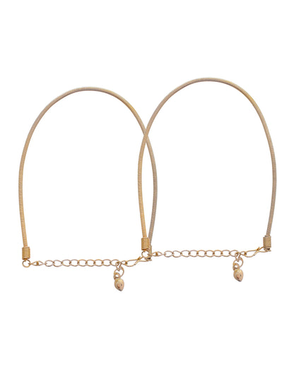 VOJ Set of 2 Copper Plated Snake Chain Anklet - Distacart