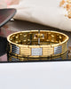 VOJ Men Silver & Gold-Toned Link Bio Energy Bracelet - Distacart