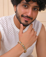 Thumbnail for VOJ Stainless Steel Men's Gold Polished Link Bracelet
