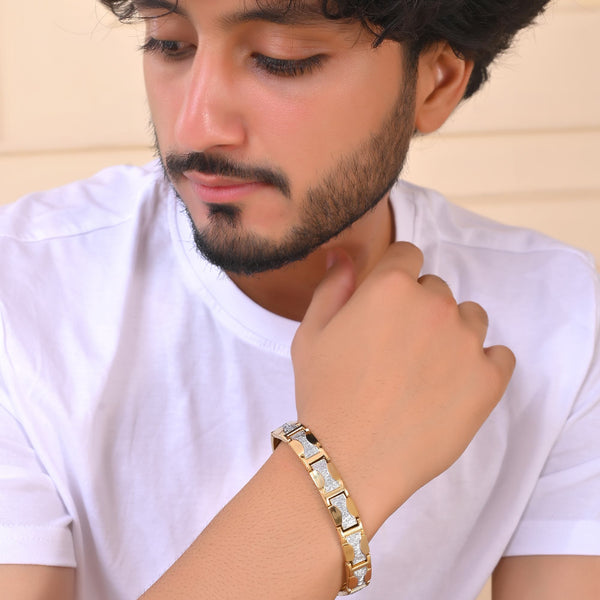 VOJ Double Toned Magnetic Bracelets For Men - Distacart