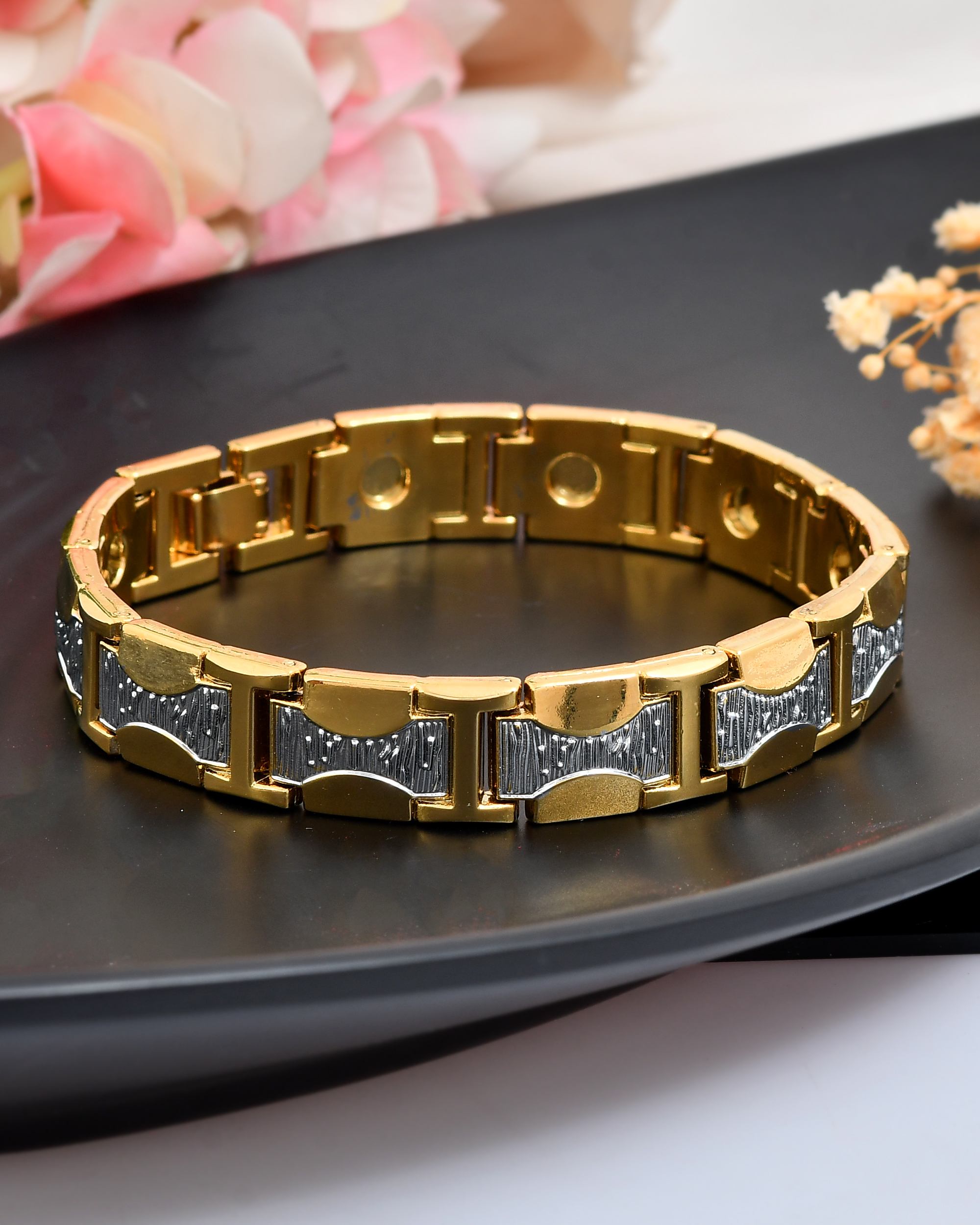 VOJ Double Toned Magnetic Bracelets For Men