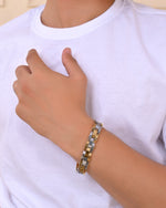 Thumbnail for VOJ Magnetic Gold Stainless Steel Dual Color Bracelet For Men